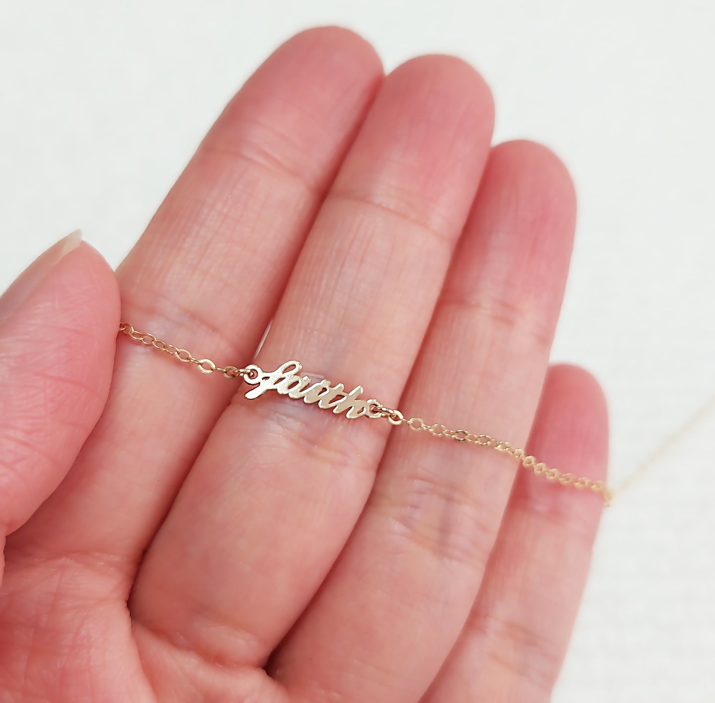 FA1448 Mini Size Word "faith" Connector 24ga