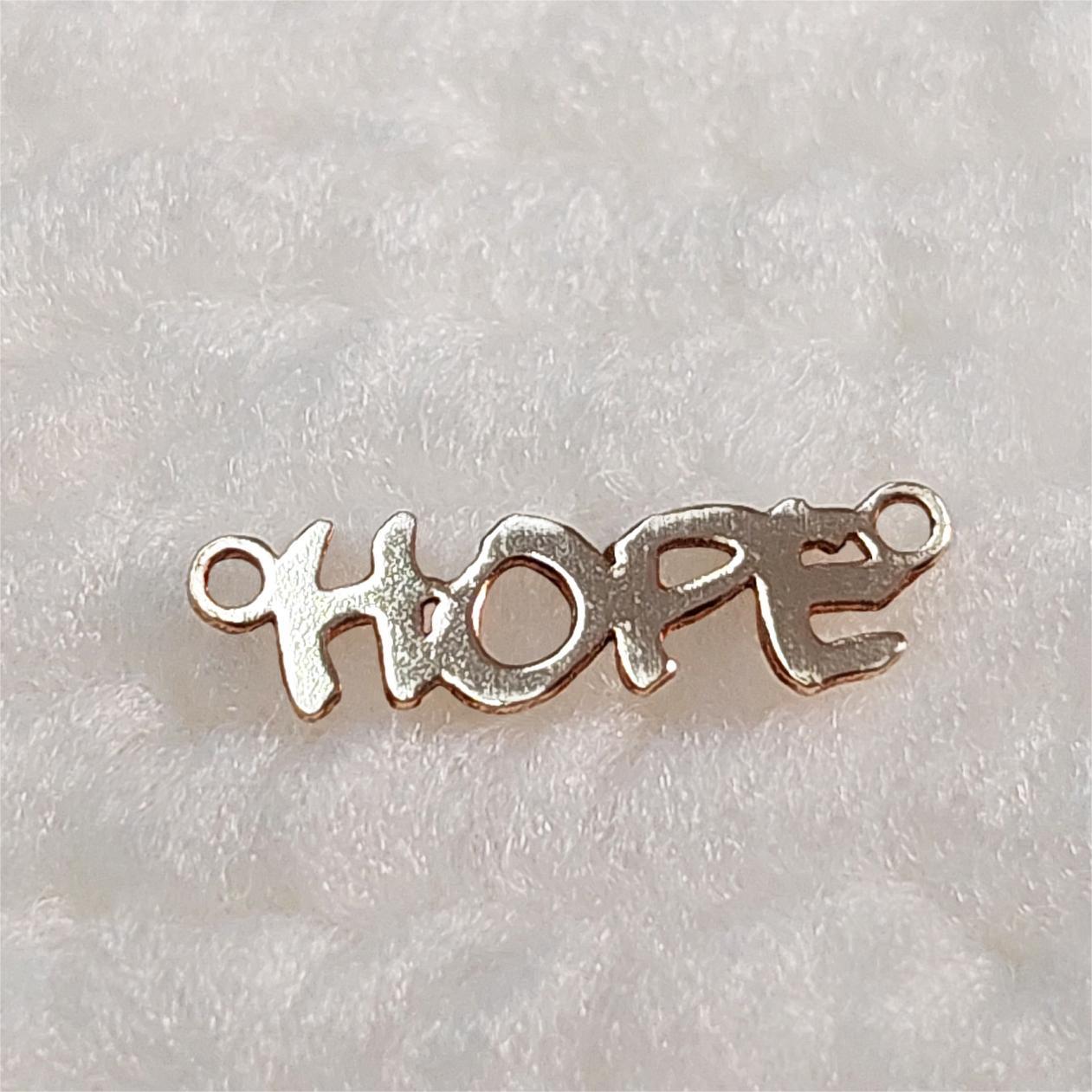 HO1304 Mini Size Word "HOPE" Connector 24ga 12.5 x 4mm