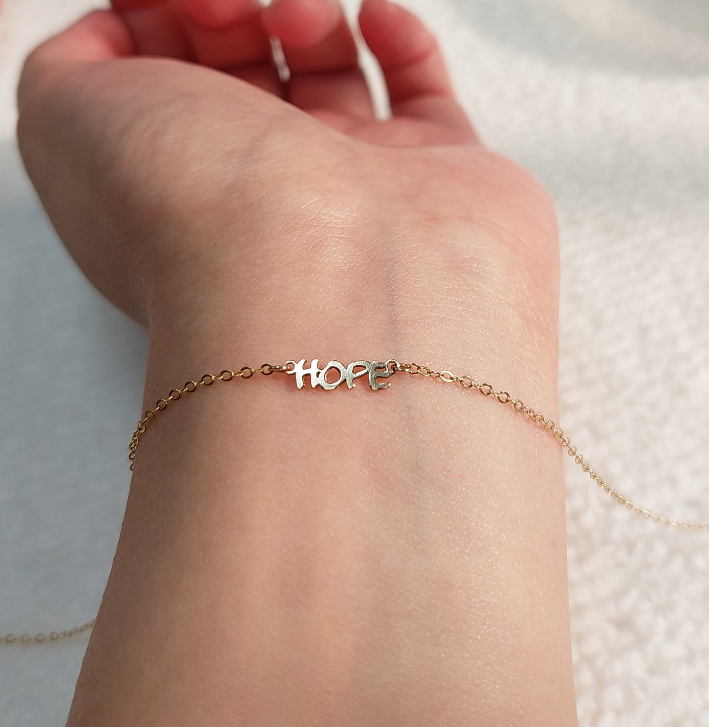HO1304 Mini Size Word "HOPE" Connector 24ga 12.5 x 4mm
