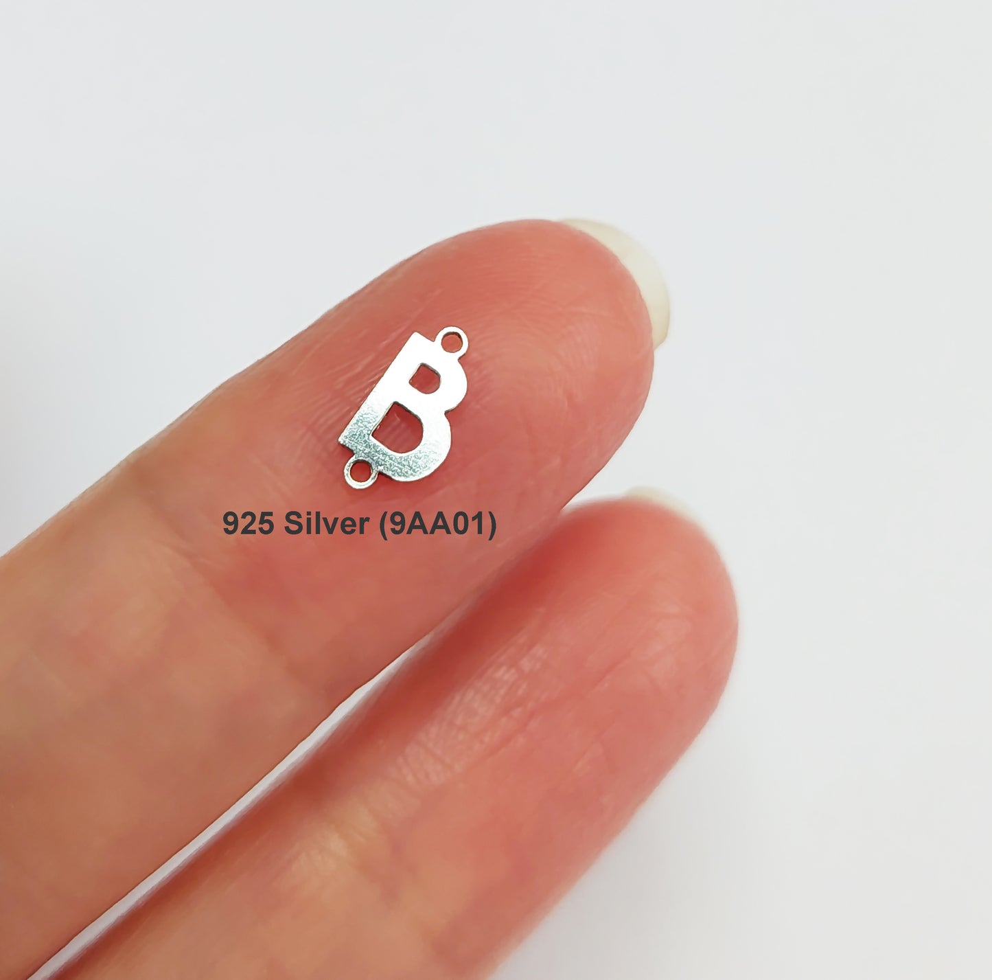 AA01 Basic Letter Connector With 2 Vertical Rings 20ga (A - Z)