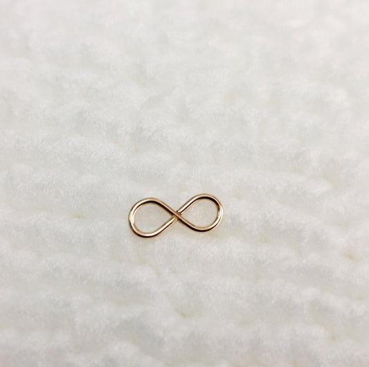 GFS8 Gold Filled (14KGF) 8.3 x 3.7mm Infinity Ring Eye Clasps