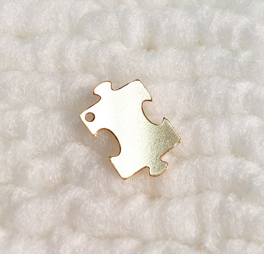 PU01 Gold Filled (14KGF) Small Puzzle Charm 10 x 6.6mm