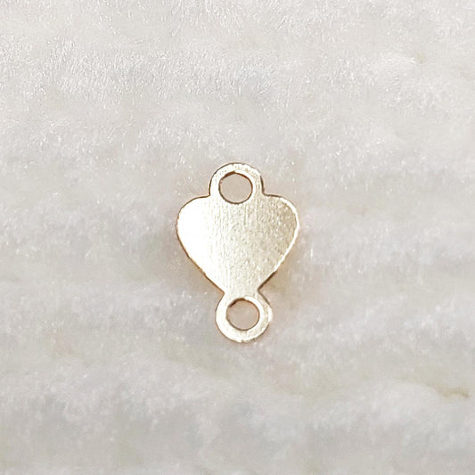 HA05R2 Gold Filled(14KGF) 7.3x5mm Heart Connector with 2 ring