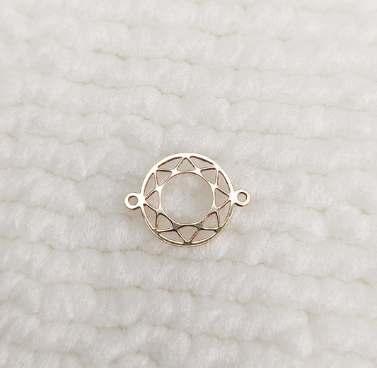 GF10DR2 Gold Filled(14KGF) 10mm Filigree Circle(R2) Connector