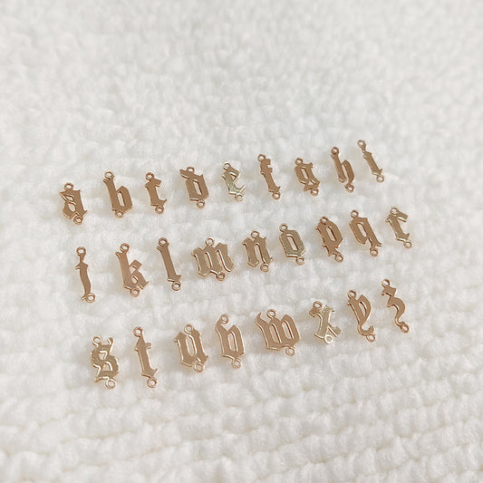 Initial Charm_dainty gold filled charm_14KGFCOM