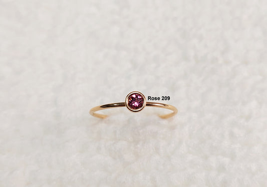 Rose 209 GFR1504CZ 4mm Bezel European Crystal Stacking Ring