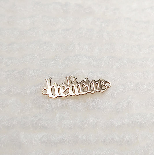 BE1505OLD Gold Filled (14KGF) 15.4 x 5mm Gothic Old England "believe" Connector 24ga
