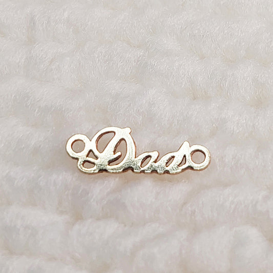DA1036 Tiny Size Word "Dad" Connector 24ga