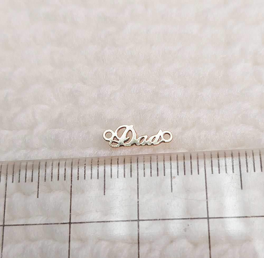 DA1036 Tiny Size Word "Dad" Connector 24ga
