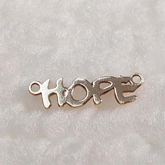 HO1304 Mini Size Word "HOPE" Connector 24ga 12.5 x 4mm