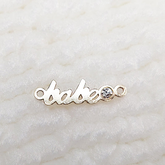 dainty gold filled charm with CZ_14KGFCOM