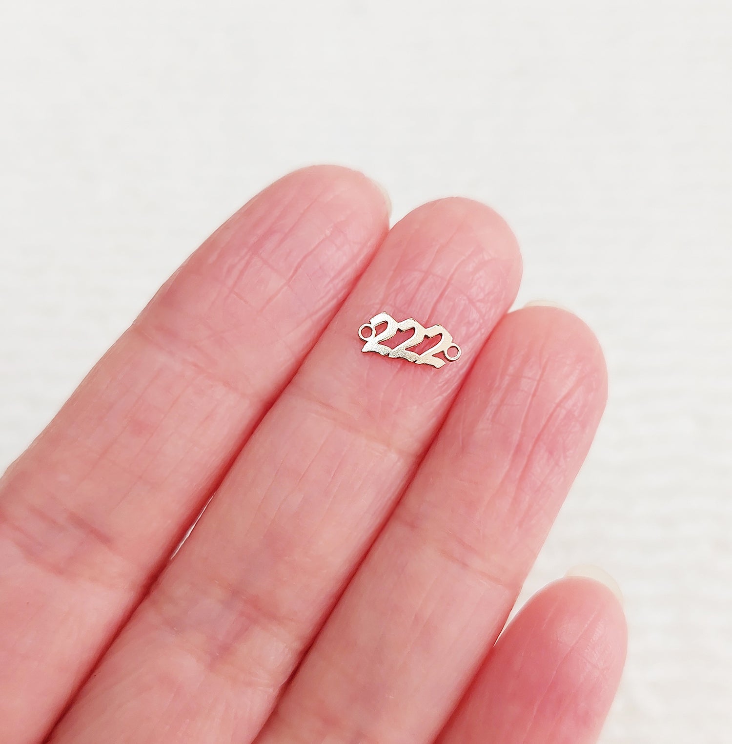 14KGFCOM dainty gold filled angel number connectors_dainty gold filled charm_14KGFCOM_14kgf