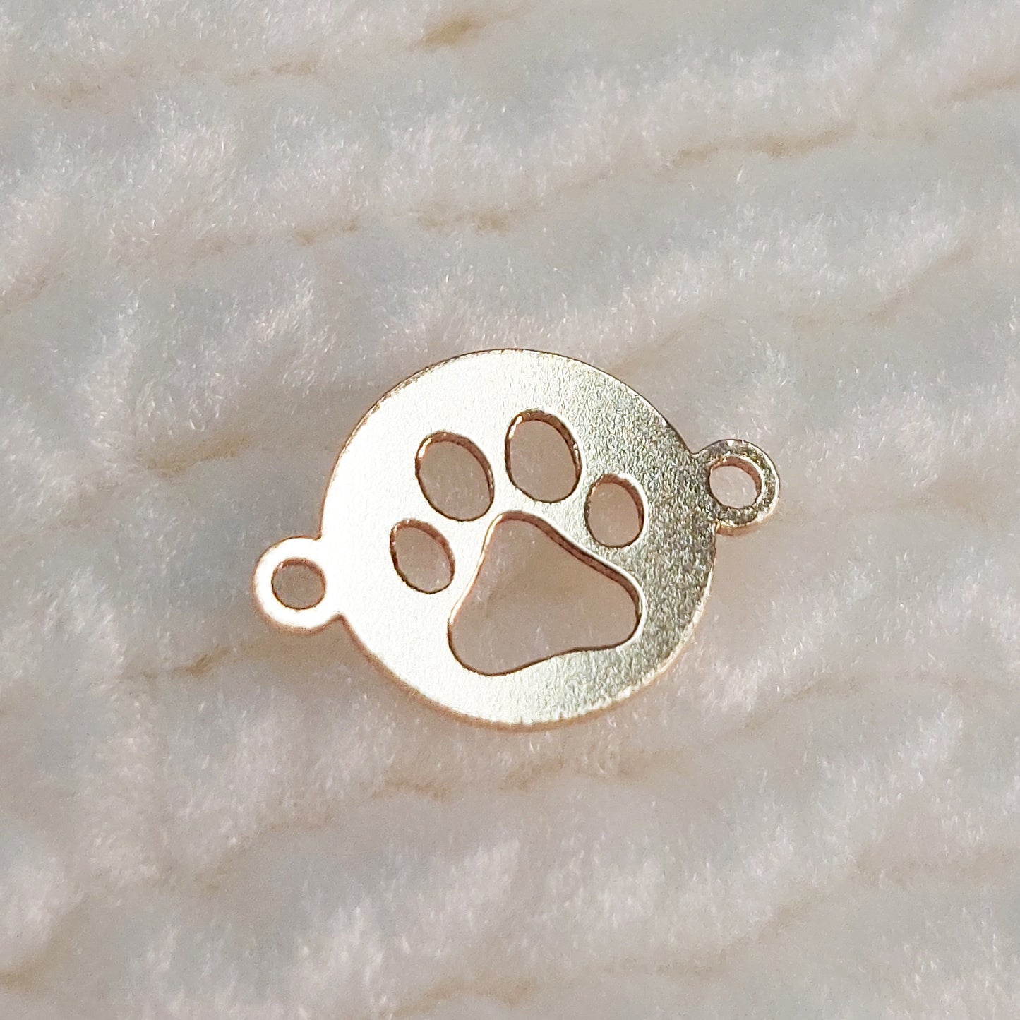 paw connector_dainty gold filled charm_14KGFCOM