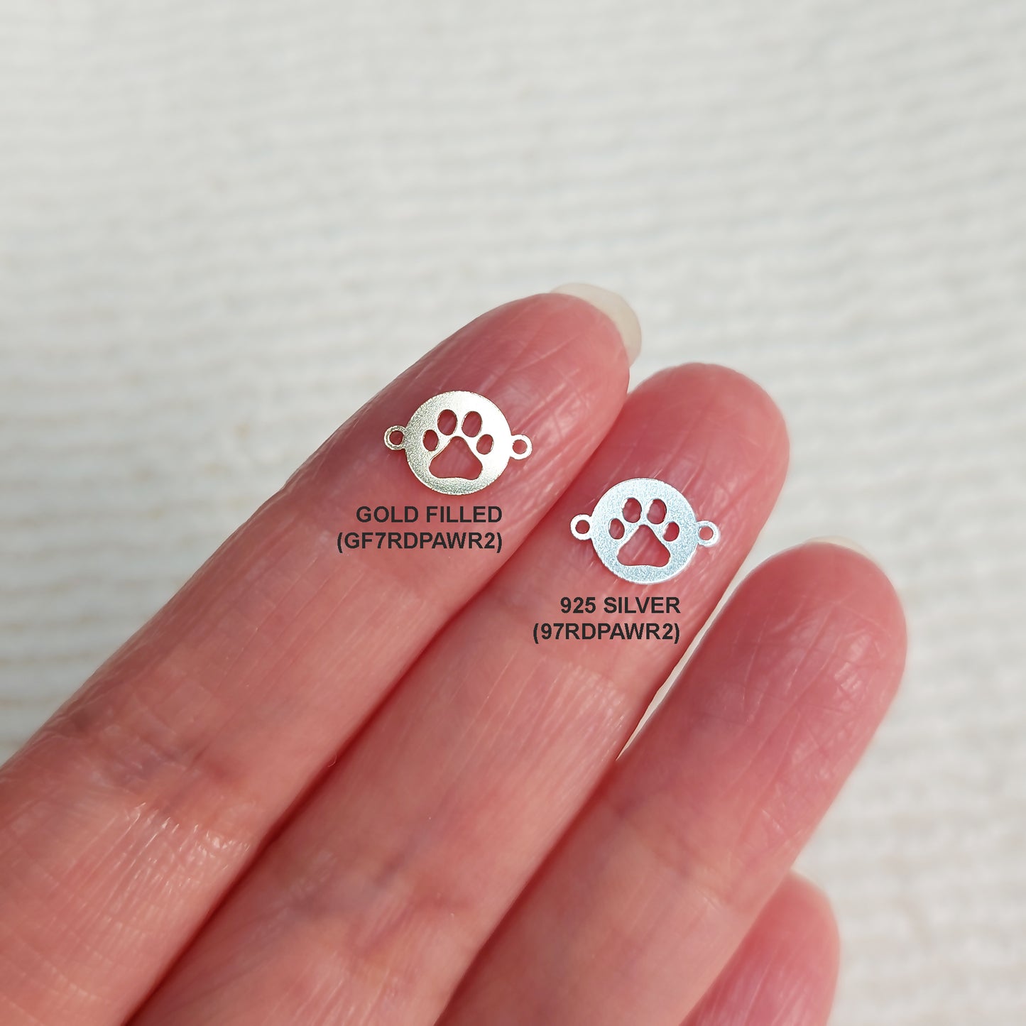 GF7RDPAWR2 Paw Connector 9.7 x 7mm 24ga Pet Charm