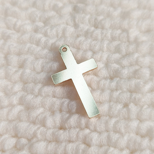 GF1349 Plain Cross Charm with 1.2mm Ring 20ga