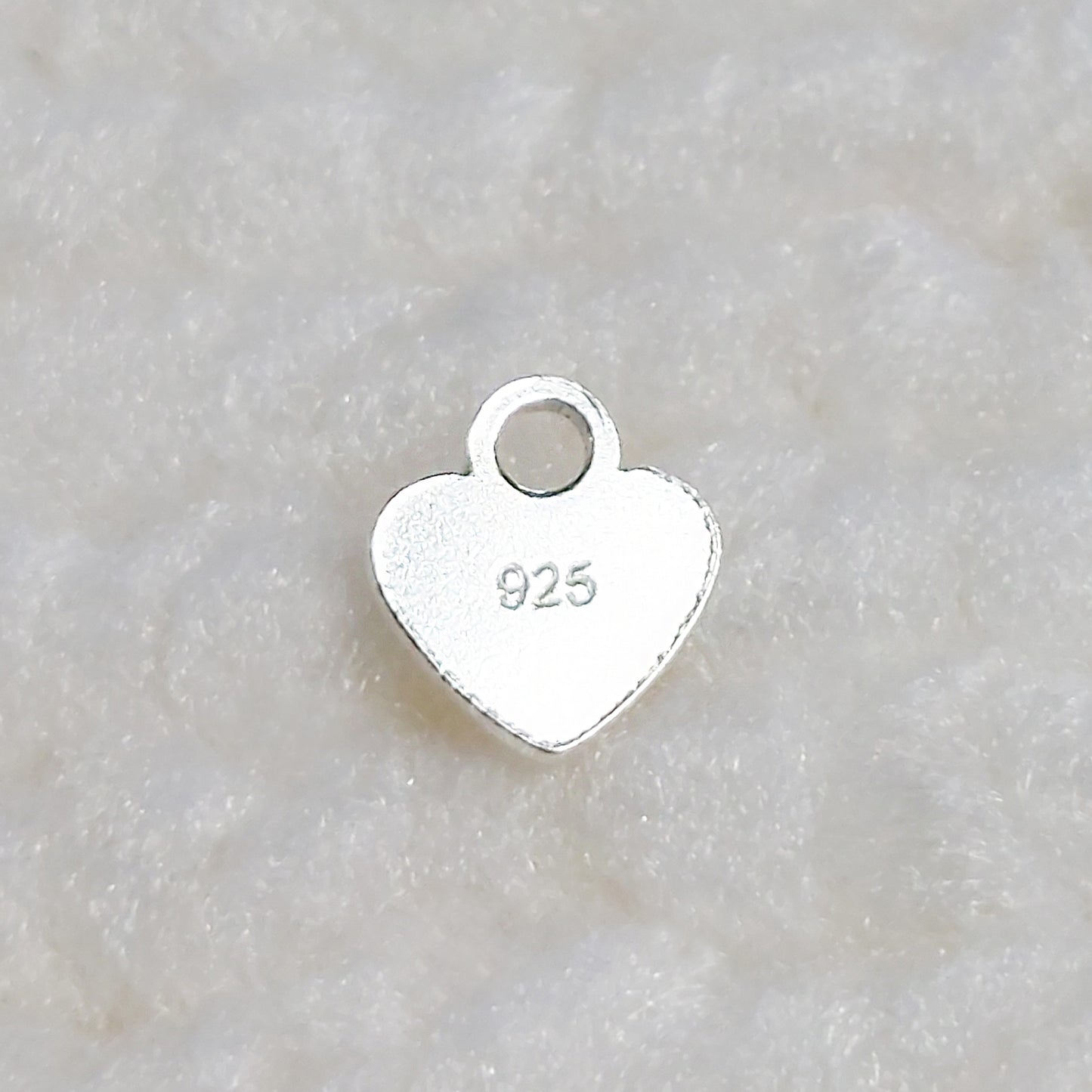HA05S - Gold Filled 14KGF tag /  9HA05S - Silver 925 tag 5.5x5mm Mini Heart Tag With 1mm Hole