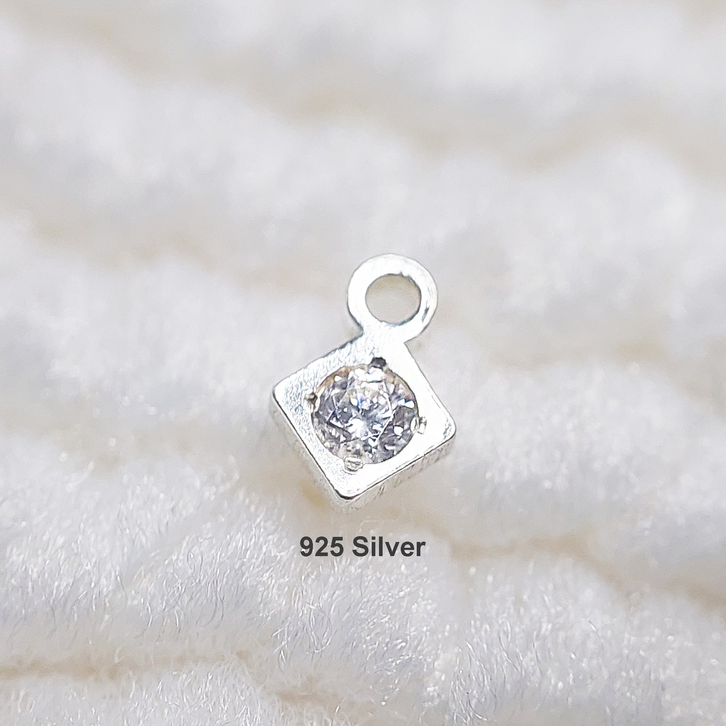 DIA36CZ / 9DIA36CZ Super Tiny Diamond Shape Charm With CZ 3.3 x 4.6mm Gold Filled (14KGF)