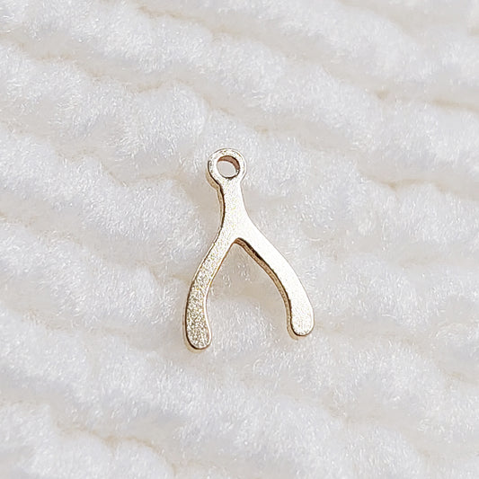 GF5383WB / 95383WB "Wish Bone" Charm 5.3 x 8.3mm 24ga