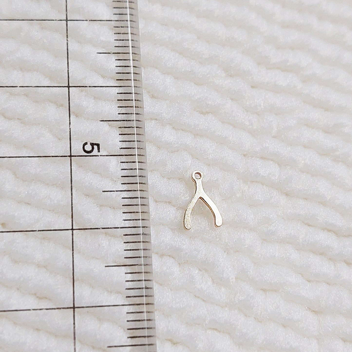 GF5383WB / 95383WB "Wish Bone" Charm 5.3 x 8.3mm 24ga