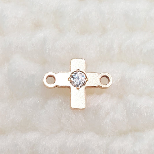 CR75CZ / 9CR75CZ Tiny Cross Connector With CZ 7.2 x 5.3mm
