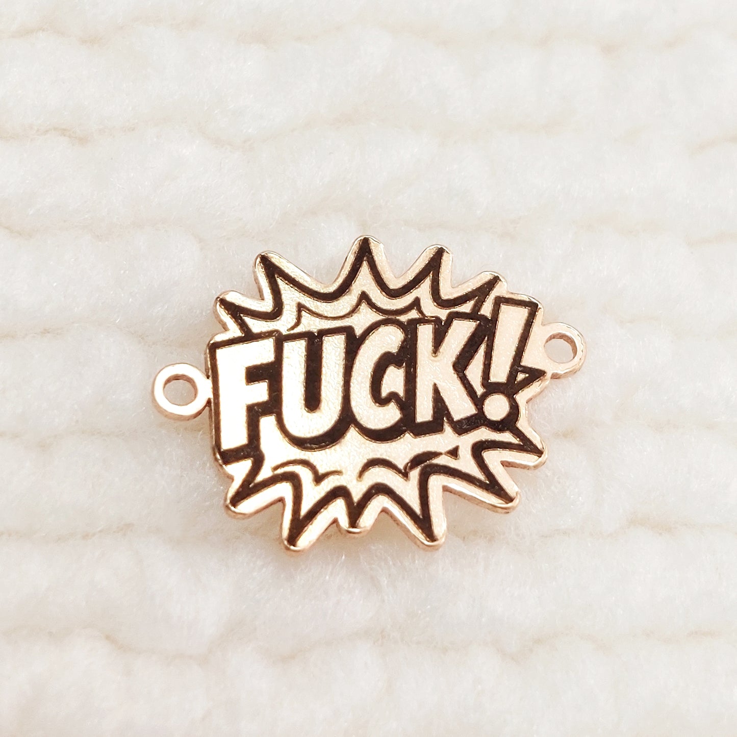 BW1411FK / 9BW1411FK Bomb Word "FUCK!" Connector 24ga 14.3 x 11mm