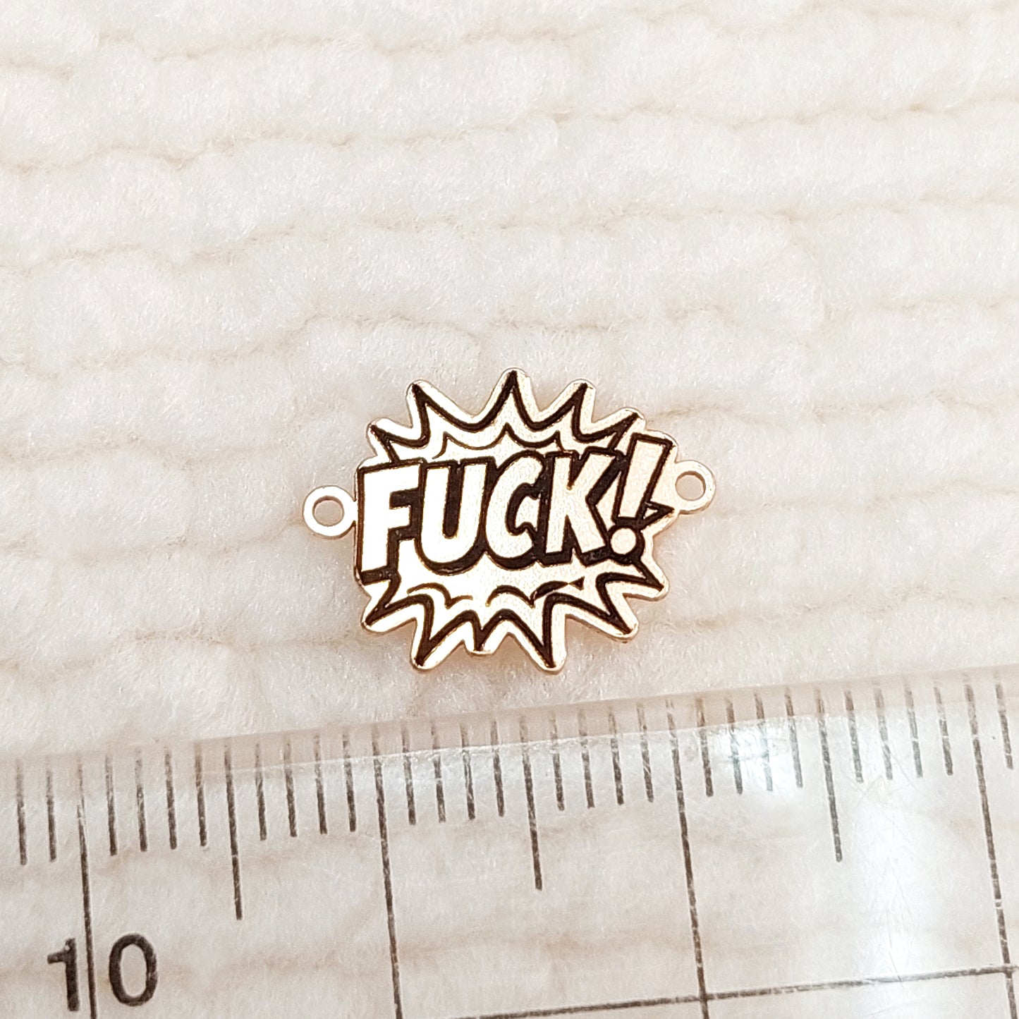 BW1411FK / 9BW1411FK Bomb Word "FUCK!" Connector 24ga 14.3 x 11mm