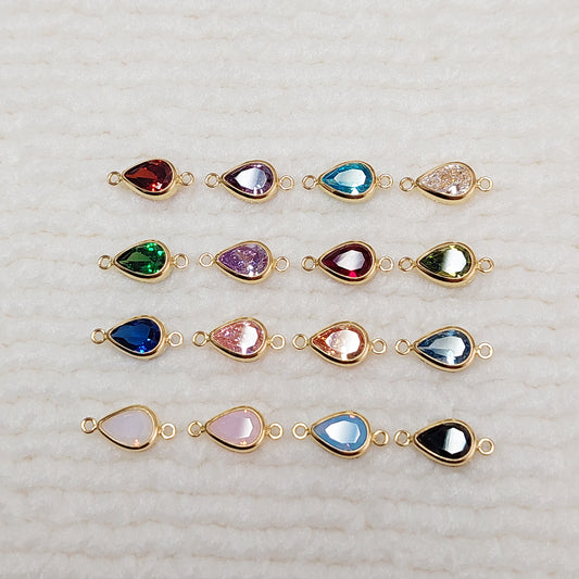 GF5TDR2CZ / 95TDR2CZ 5 x 7 mm Teardrop Bezel Connector With 2mm Closed Rings