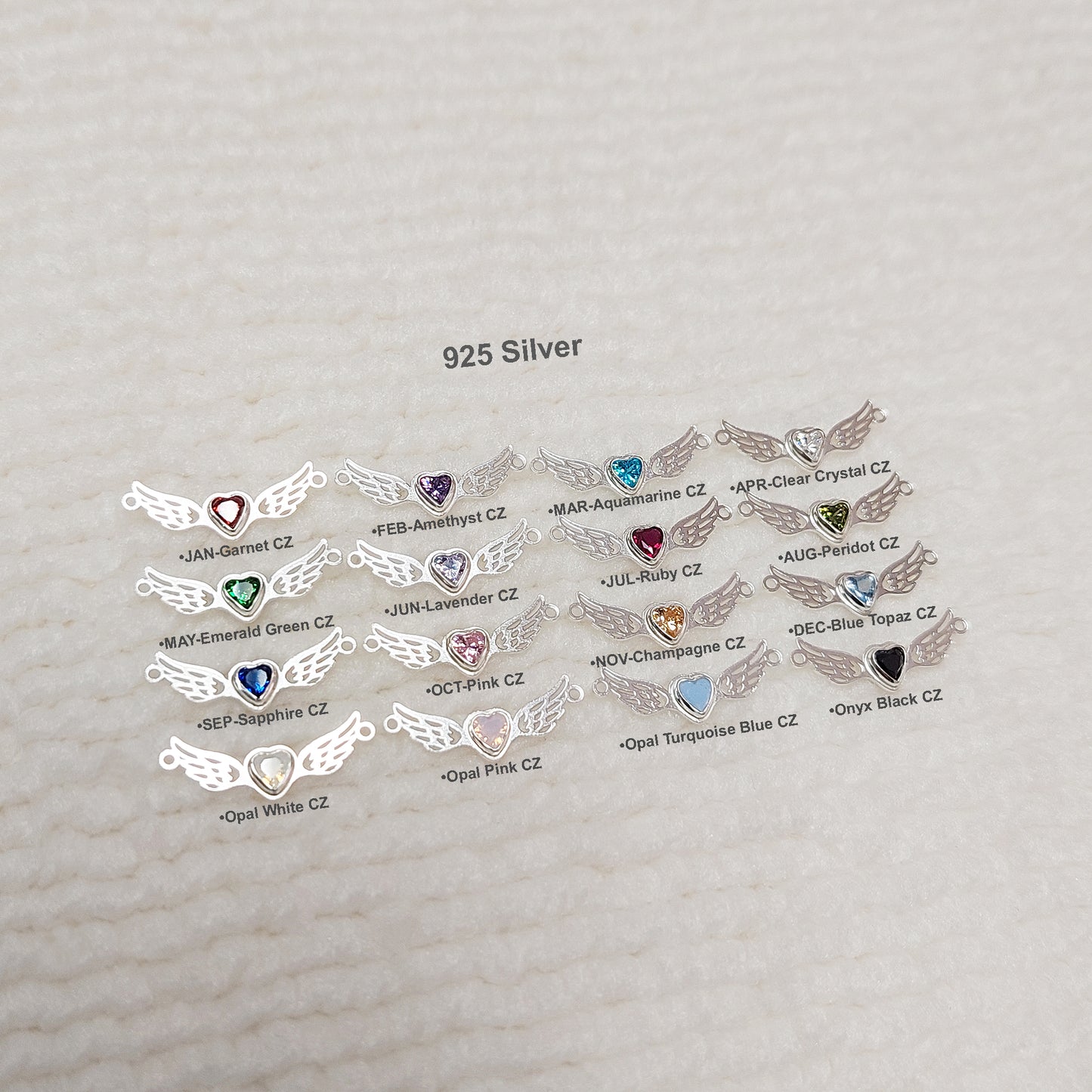 3mm Heart Shape Bezel Connector with Wings 17.6x6.4mm•Birth Stone Bezel• Gold Filled (14KGF) Jewelry Findings Wholesale•GF3HRT-WG2/93HRT-WG2