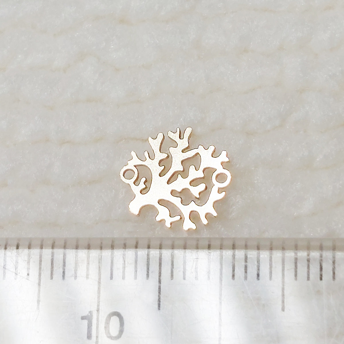 GF9691CR / 99691CR Coral Connector 24ga 9.6 x 9.1mm • Dainty Charm • Minimalist • Gold Filled (14KGF) Jewelry Findings • Wholesale