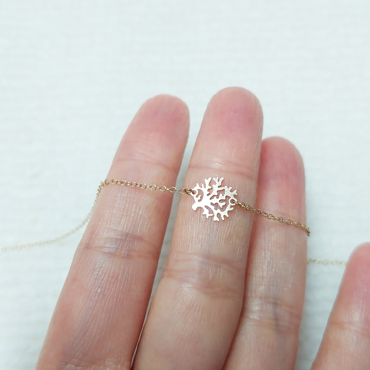 GF9691CR / 99691CR Coral Connector 24ga 9.6 x 9.1mm • Dainty Charm • Minimalist • Gold Filled (14KGF) Jewelry Findings • Wholesale