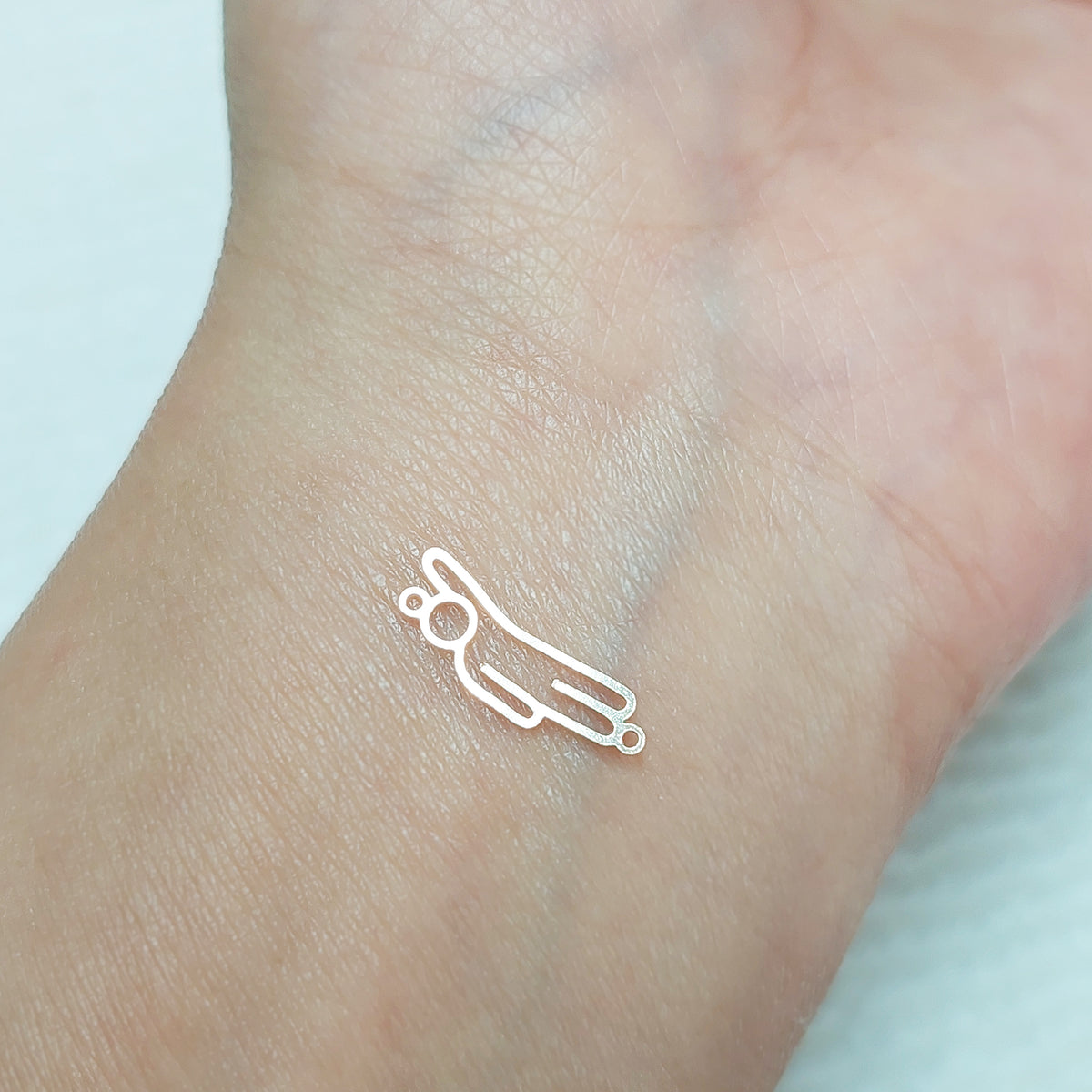 GF7814MC/GF6315MC/GF7988MC Meccha Chameleon Style-White man Connector 24ga • Dainty Charm • Gold Filled (14KGF) Jewelry Findings Wholesale