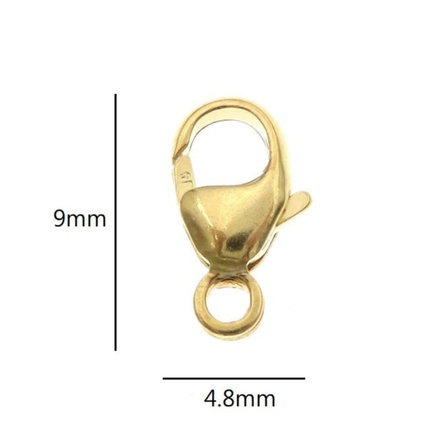 GF1821 Gold Filled (14KGF) 4.8 x 9mm Trigger Clasp With Open Ring