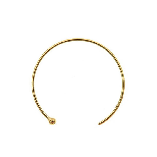 GF6607 Gold Filled (14KGF) 18mm Round Shape Ball End Earwire 22ga