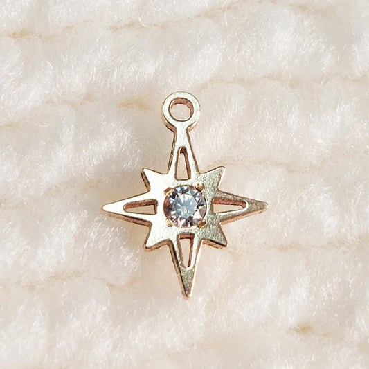 ST709CZ Mini North Star Charm With CZ