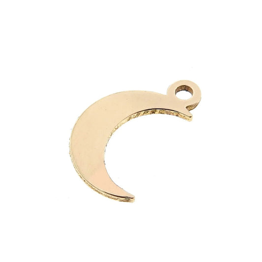 WE9MOON Moon Shape Charm With Ring 9 x 5.5mm